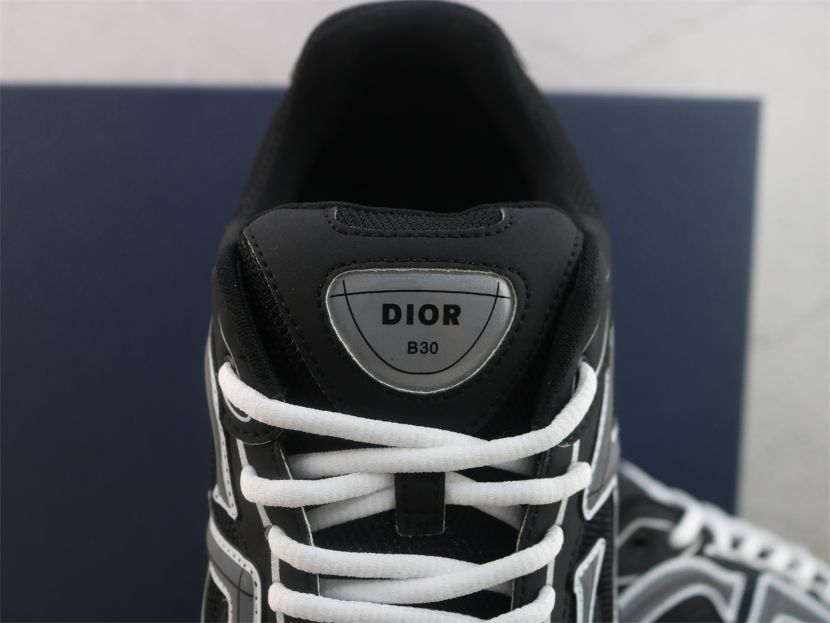 Dior B30 SNEAKER Black Mesh and Technical Fabric 3SN279ZMB_H969